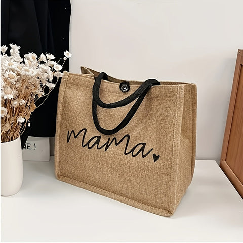 Stilvolle Jute Tasche mit Mama Druck – Nachhaltig und Praktisch für den Muttertag
