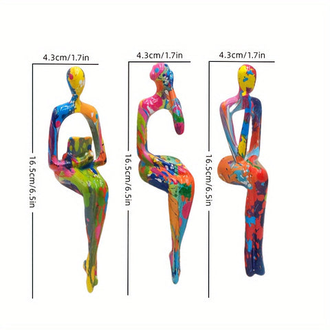 KleurExplosie Kunstfiguren Set - Für einen Kühn und Kreativen Einrichtungsstil