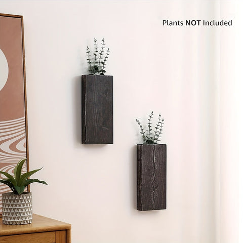 Rustikale Holzwandvase - Natürliche Atmosphäre für jedes Interieur