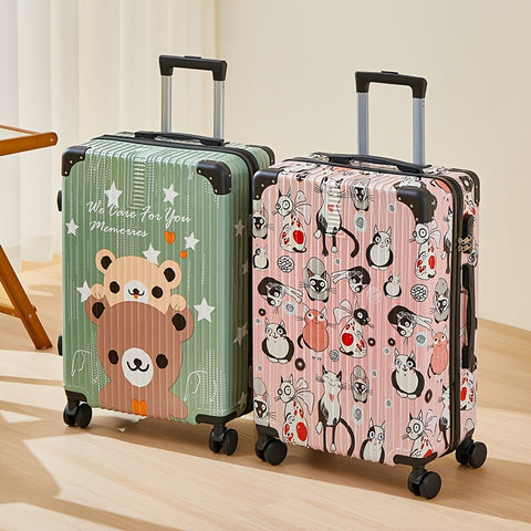 Luxe Graffiti Koffer mit Raum-Thema – 24 Zoll Flugkoffer mit Spinner-Rädern und TSA-Schloss