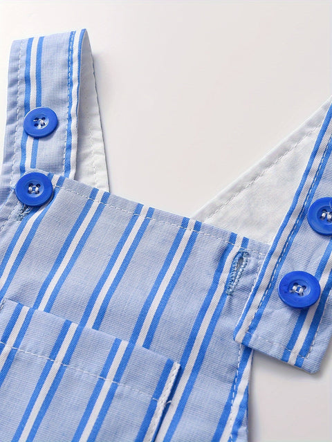 Trendiger Gestreifter Baby Jumpsuit Set – Perfekt für Sommerabenteuer für Babys