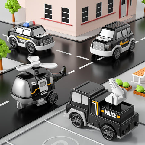Polizei Spielset mit Lastwagen und Fahrzeugen - Für Spannung und Abenteuer