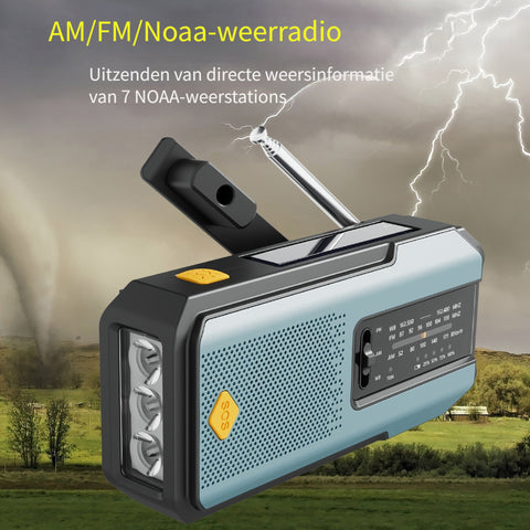 Daykit Tragbares AM/FM Radio – Mit Solarpanel und Taschenlampe