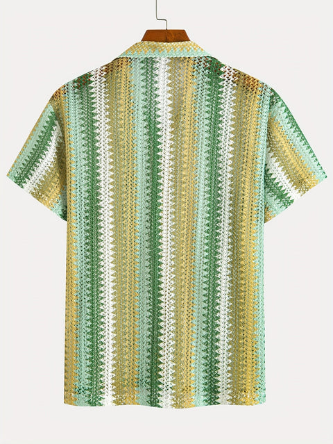 Herren Sommer Casual Kurzarmshirt – Gewebe für einen Frischen Look