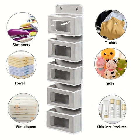 5-lagiges Hängendes Aufbewahrungssystem – Ideal für Schlafzimmer, Badezimmer und Küche