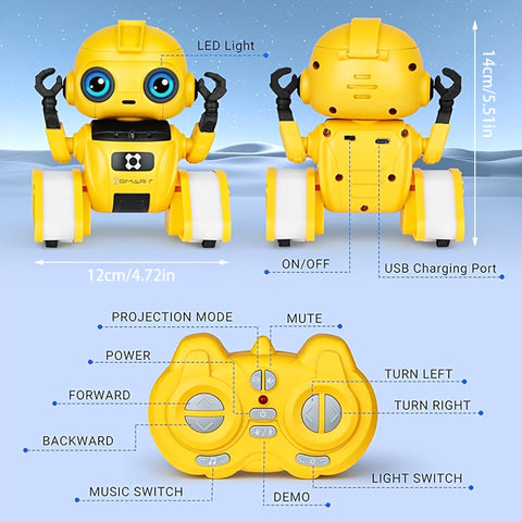 Interaktives Roboterspielzeug – Tanzbewegungen und Sternenprojektion
