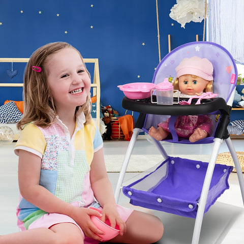 Spielzeug Hochstuhl für Puppen - Perfekt für Spielerische Mahlzeiten