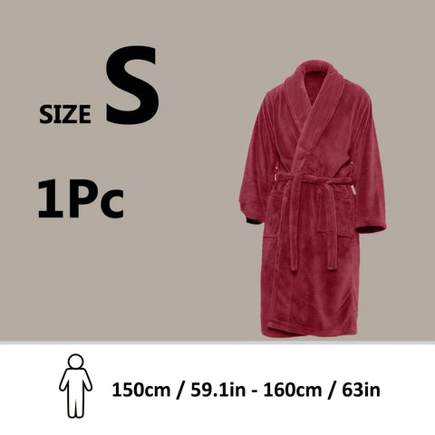 Luxe Unisex Coral Fleece Bademantel – Ultraweich und Warm für Deinen Komfort