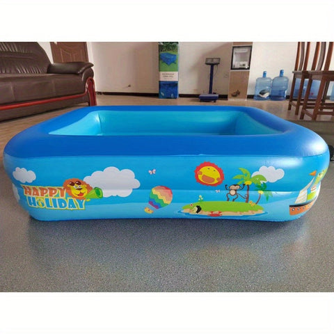 Ozean Splash Aufblasbares Kinderbecken – Dickes PVC für Gartenvergnügen
