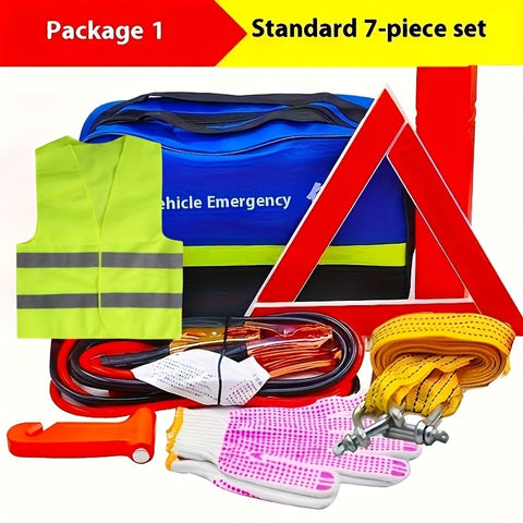Auto Notfallkit – Warndreieck, Sicherheitsweste, Kabel und mehr