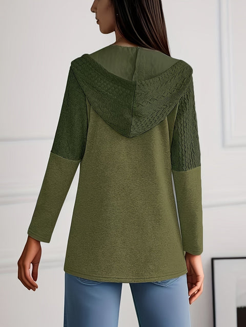 Luna Strick Hoodie Jacke - Stilvoll und Bequem für Damen im Herbst und Winter