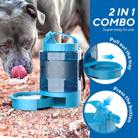 Große Kapazität 74oz Hundewasserflasche – Tragbare Schüssel für Outdoor-Abenteuer
