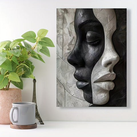 Abstract Weibliches 3D Porträt – DIY Leinwand Set für Kunstliebhaber