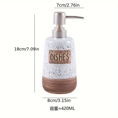 Vintage Keramische Seifenspender – 420ml für Küche oder Badezimmer
