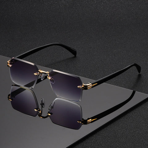 Randlose Quadratische Brille für Herren – Eleganz und Komfort in Einem