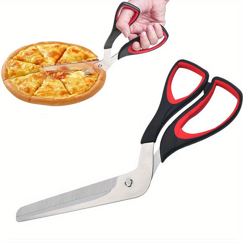 Multifunktionale Edelstahl-Pizzaschere mit Komfortgriff – Einfaches Schneiden von Pizza und mehr