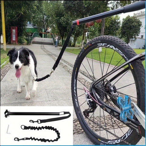 Fahrrad-Hundeleine mit abnehmbarer Leine – Erweiterbar & Sicherheitsbuffer