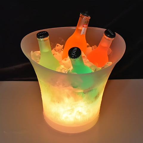 5L LED-beleuchteter Eiswürfelbehälter – Perfekt für Champagner und Bier