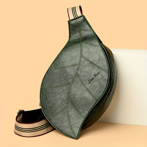 Vintage Kunstleder Crossbody Tasche – Verstellbarer Riemen mit Schnappverschluss