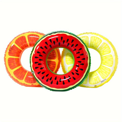 Frucht-Thema Aufblasbare Schwimmbad Floats – Set von 3 Strapazierfähigen Ringen