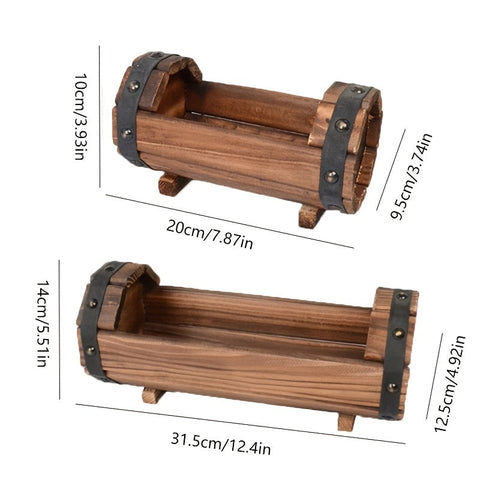 Vintage Holzblumenkasten Set – Robuster Eyecatcher für Innen und Außen
