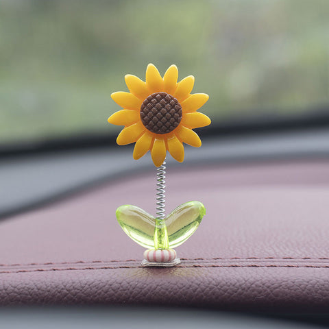 SunnyRide - Niedliches Sonnenblumen-Autoornament
