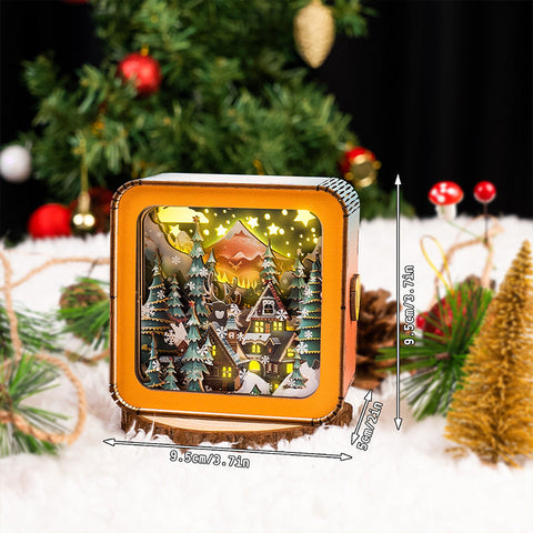Gemütliches 3D Weihnachtshaus Lichtschaal - Warmes LED Licht und Einzigartige Dekoration