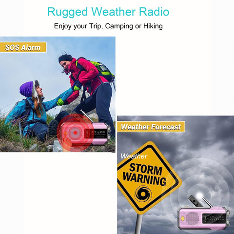 Daykit Tragbares AM/FM Radio – Mit Solarpanel und Taschenlampe