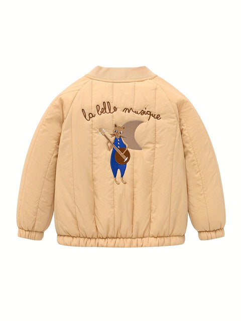 Schönes Kinderjacket mit Besticktem Mond – Perfekt für Herbst und Winter