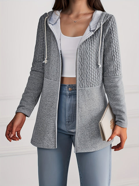 Luna Strick Hoodie Jacke - Stilvoll und Bequem für Damen im Herbst und Winter
