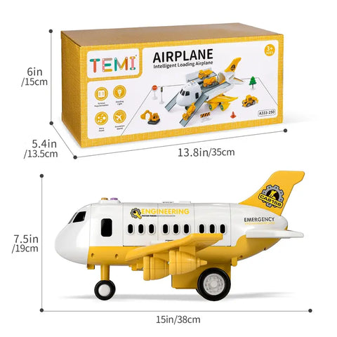 Helle Himmel Buntes Flugzeug - Interaktives Spielzeug für junge Piloten