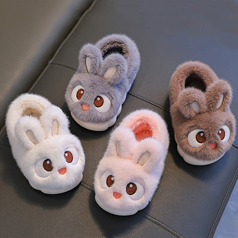 Plüsch Kaninchen Hausschuhe für Kinder - Für Bequeme Wintertage