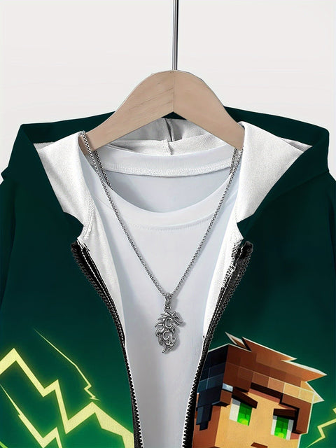 Lässige geometrische Spieljacke – Stilvoll und bequem für Jungen