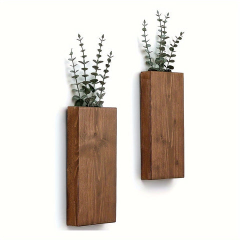 Rustikale Holzwandvase - Natürliche Atmosphäre für jedes Interieur