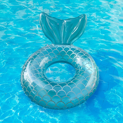 Aufblasbare Pool Float in Meerjungfrauen-Schale – Ergonomisches Design mit Kissen
