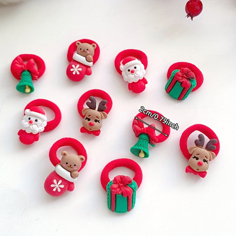 Festliche Weihnachts-Haarband-Set - 10 Stück für märchenhafte Stylings