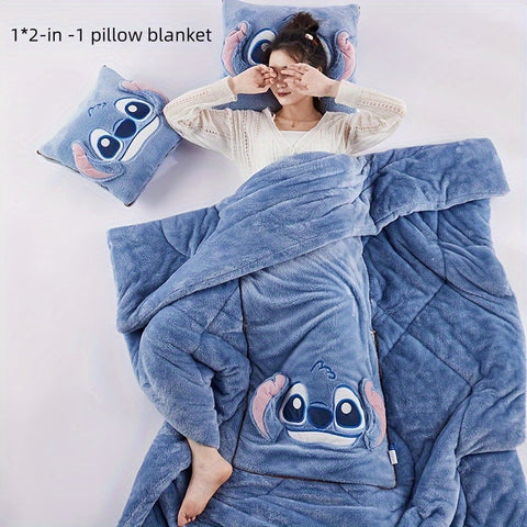 Stitch Kissen-Decke in Einem - Für Komfort und Gemütlichkeit in Einem