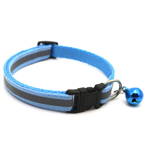Reflektierendes Katzenhalsband mit AirTag Halter und Glocke – Verstellbares Halsband für Nachtsichtbarkeit