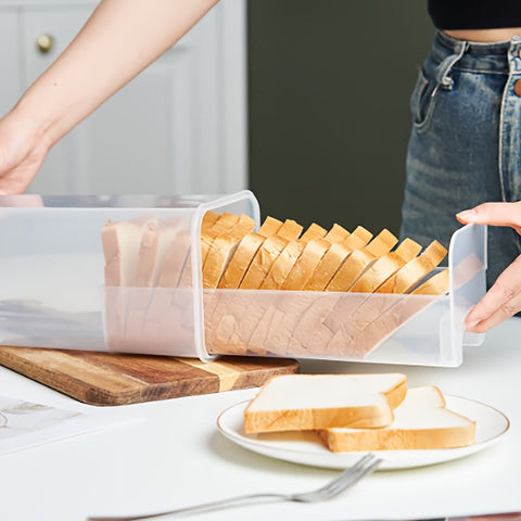 Transparente Brotdose mit Luftdichtem Deckel - Frischebewahrung und Schneidehilfe