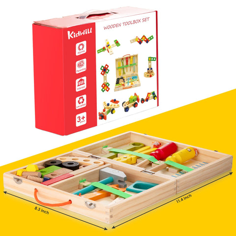 Holzwerkzeugkiste für Kinder - Kreativ und Pädagogisch