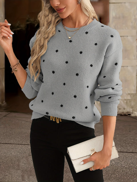 Zara Polkadot Pullover - Lässig und Stilvoll für Damen im Herbst und Winter