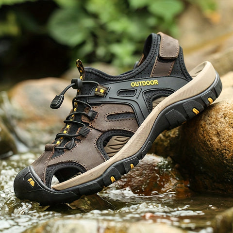 Herren Premium Leder Fischer Sandalen – Komfortabel & Langlebig