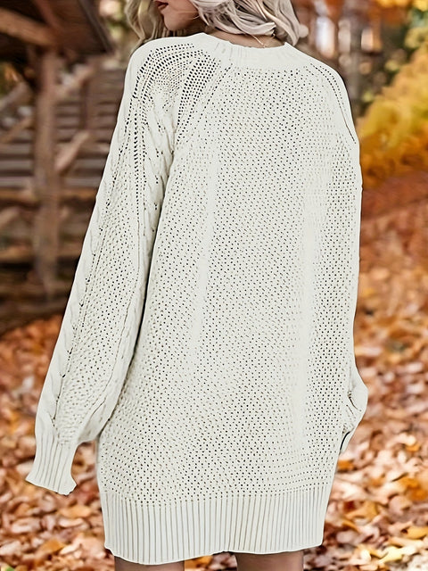 Luxe Strick Herbstkleid - Warm, Stilvoll und Bequem