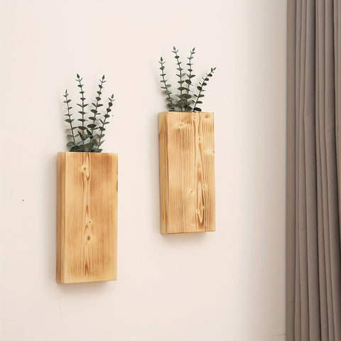 Rustikale Holzwandvase - Natürliche Atmosphäre für jedes Interieur