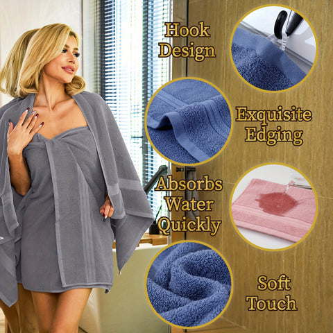 Premium Baumwoll-Badetuch-Set – Weich und Absorbierend