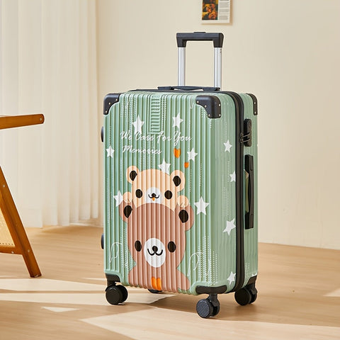Luxe Graffiti Koffer mit Raum-Thema – 24 Zoll Flugkoffer mit Spinner-Rädern und TSA-Schloss