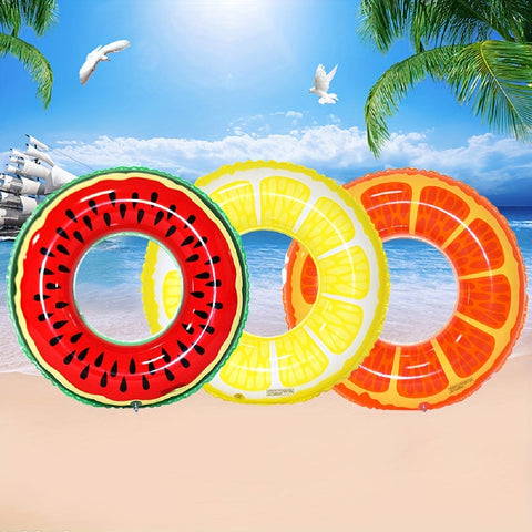 Frucht-Thema Aufblasbare Schwimmbad Floats – Set von 3 Strapazierfähigen Ringen
