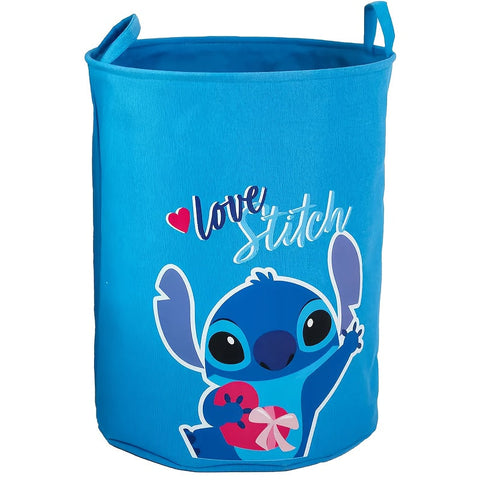 Zusammenklappbarer Wäschekorb mit Stitch-Thema – Ideal für Wäsche- und Spielzeugaufbewahrung