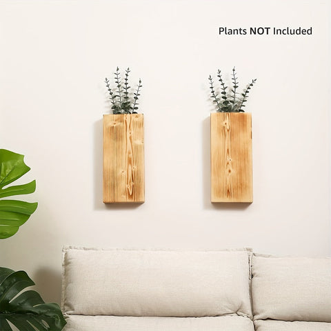 Rustikale Holzwandvase - Natürliche Atmosphäre für jedes Interieur