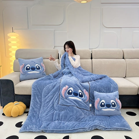 Stitch Kissen-Decke in Einem - Für Komfort und Gemütlichkeit in Einem